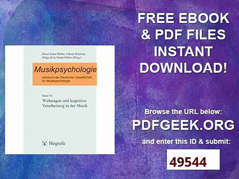 Musikpsychologie, Bd.16, Musikpsychologie (Jahrbuch der Deutschen Gesellschaft für Musikpsychologie)