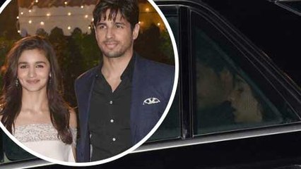 Alia Bhatt & Sidharth Malhotra In Same Car  Ronnie Screwvala Daughter Trishya Wedding Reception