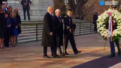 Trump, Pence lay wreath at Tomb of Unknown Soldier-jtlwjzH3b20