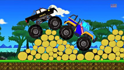 Monster Truck _ Police Chase _ Police Car-5RJKfOp6UYU