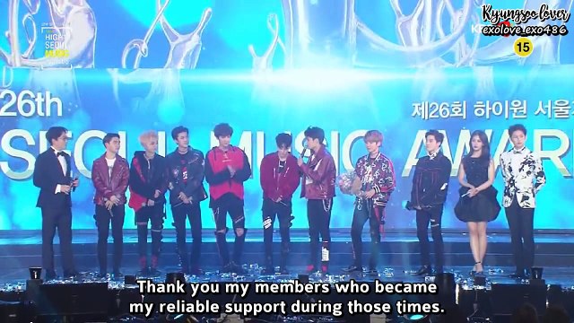 [ENG] 170119 EXO 'Daesang' Speech + Encore @ Seoul Music Awards