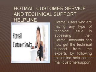 Hotmail Customer Support Help center