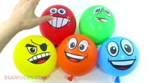 5 Funny Smiley Face Balloons Finger Family Nursery Rhymes Learn Colors EggVideos.com-d4ChiWX43nQ