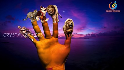 Finger Family 3d Rhymes | Animals Hunting humans | Rhymes collection