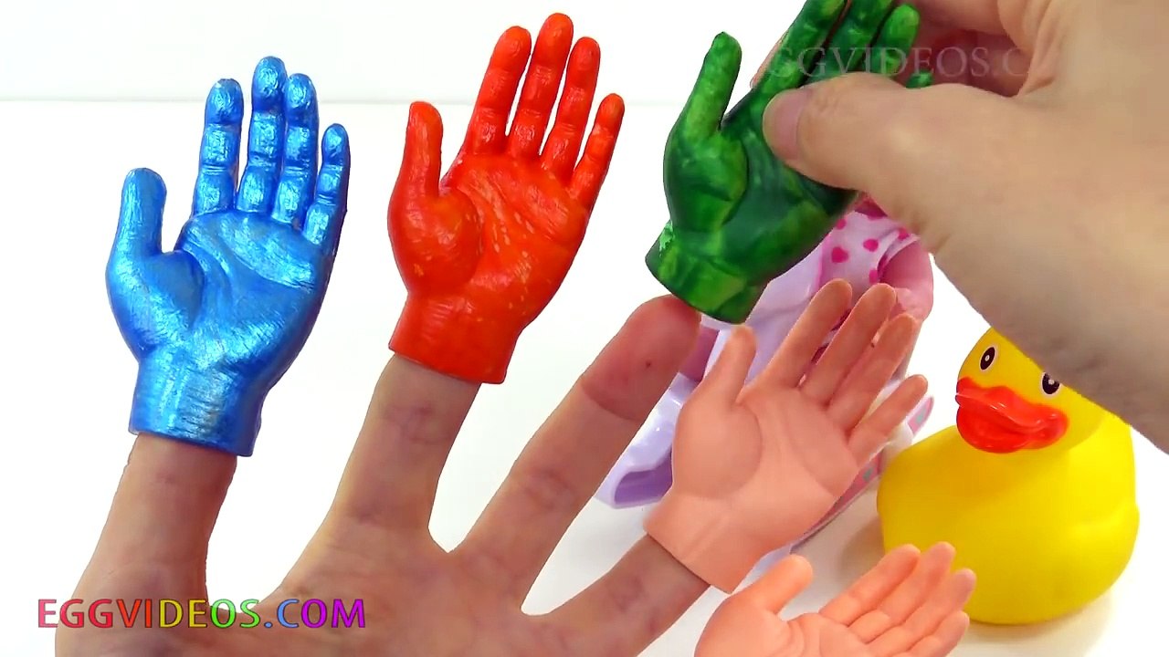 Learning Colors Video for Children Painted Hands Baby Doll Duck Finger Family Song Nursery Rhymes-IJhBdmanWbY