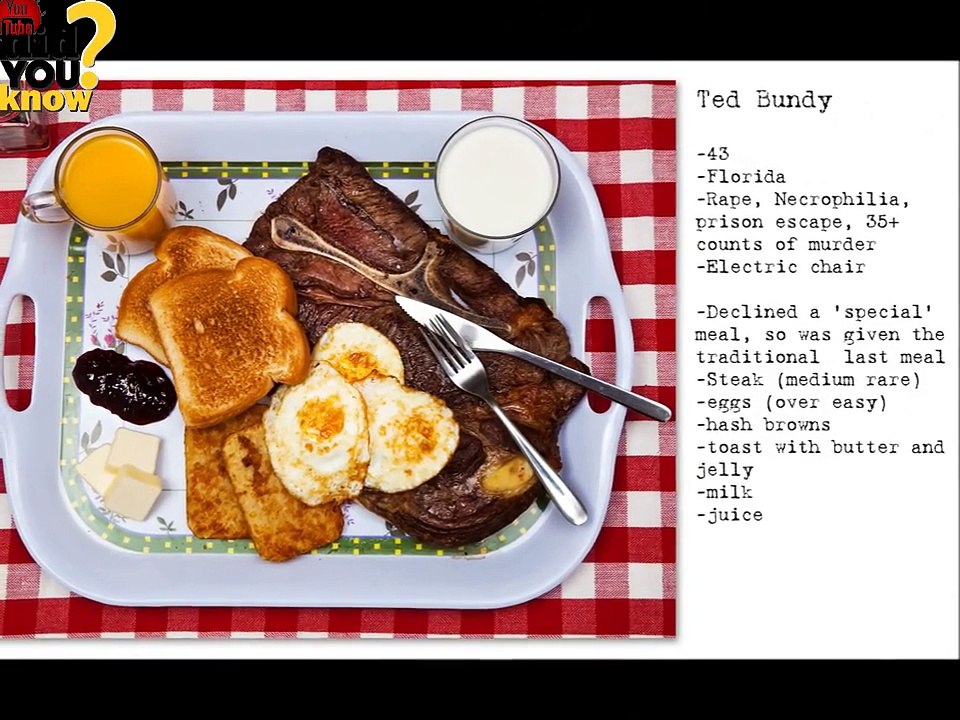The Last Meals Of Famous Death Row Prisoners-MWJxkkeQ0B4