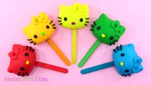 Play Doh Hello Kitty Lollipops Finger Family Song Nursery Rhymes Learn Colors-0LpGf_dyDBk