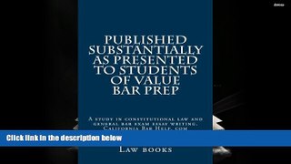 PDF [Download]  Published substantially as presented to students of Value Bar Prep: A study in