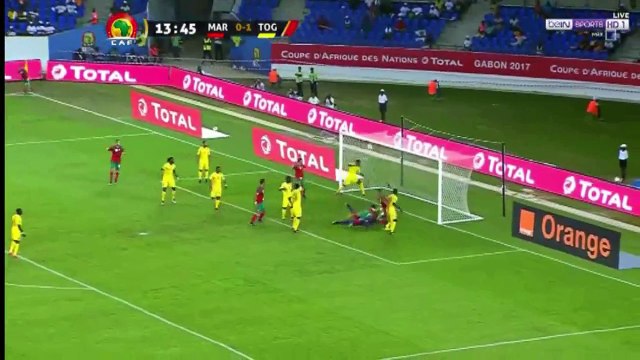 أهداف مباراة المغرب 3 - 1 الطوغو (كأس أمم إفريقيا) تعليق جواد باده 20/01/2017