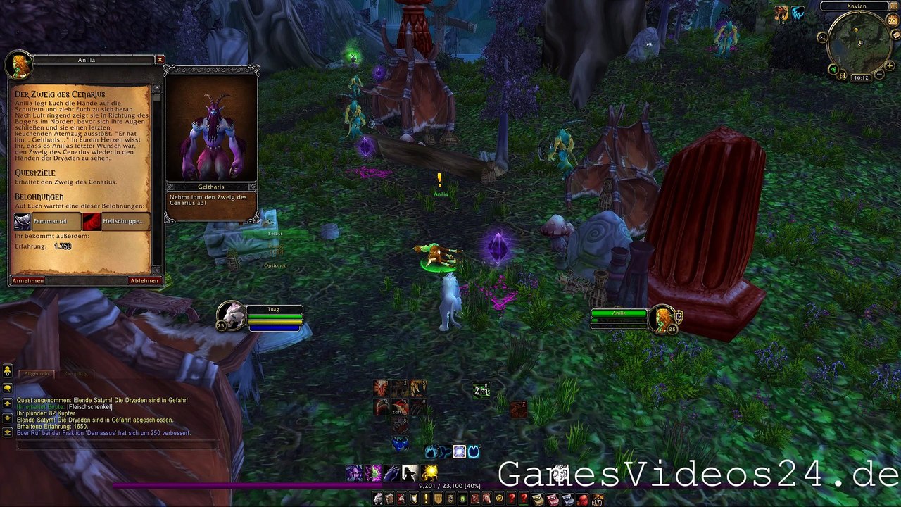 World of Warcraft Quest: Der Zweig des Cenarius