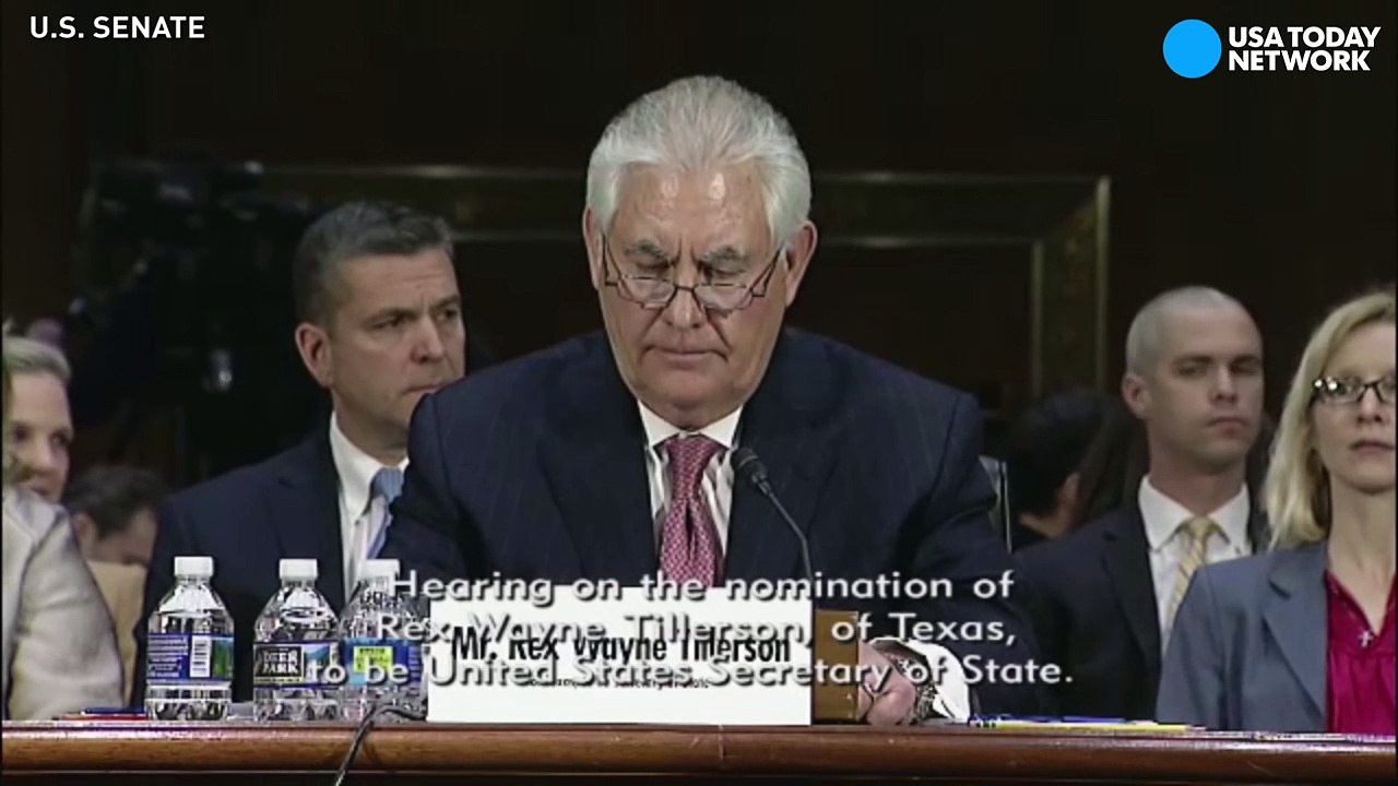 Protesters interrupt Rex Tillerson's confirmation hearing-NFfwt7iPmWE