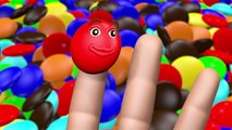 Candy Balls Finger Family 3D for Kids to Learn Colors | Surprise Eggs Nursery Rhymes Color Song