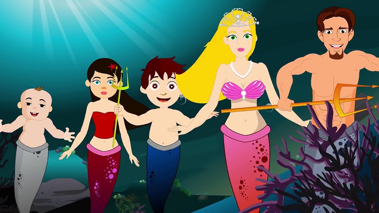 Finger Family Little Mermaid Finger Family Nursery Rhyme _ Daddy Finger Song-pWmh9Wwa6Ns