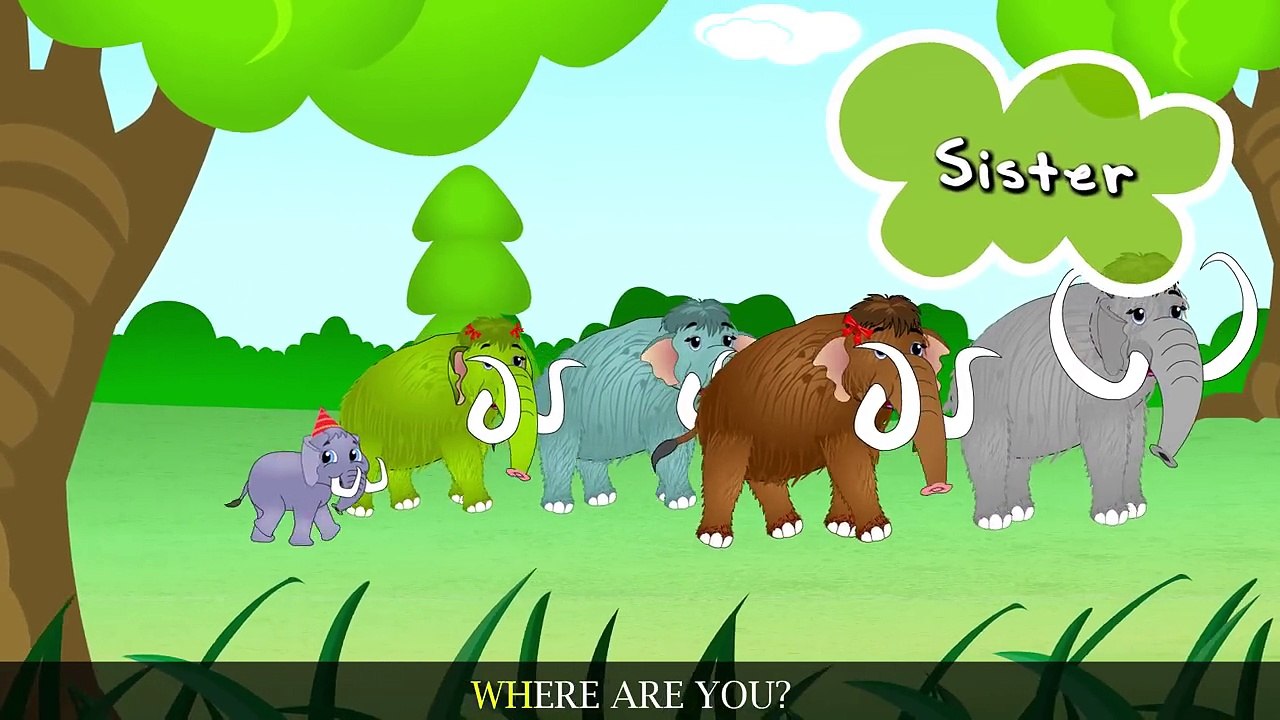 Finger Family Mammoth Family Rhymes _ Animals Cartoon Finger Family Rhymes for Children-twe0uswq_D4