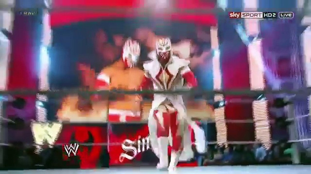 Sin Cara and Rey Mysterio vs. Cody Rhodes and Tensai WWE