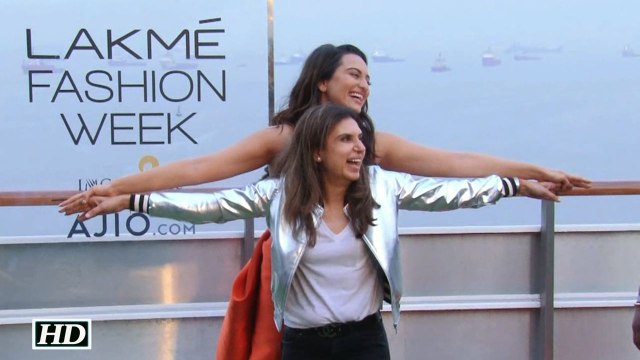Sonakshi Strikes the TITANIC pose with designer Monisha Jaising