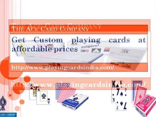 We provide top quality custom playing cards- Playingcardsindia.com