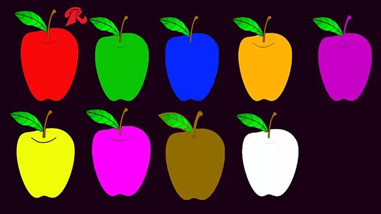 Learn Colours For Children With Apples Colouring Page