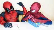 Дэдпул против человека-паука Человек-Паук Рисунок вызов забавный супергерой в реальной жизни супергероя видео