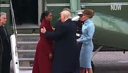 Last Farewell. Barak Obama And Michelle Obama