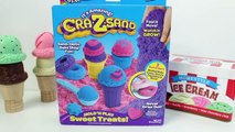 CRA*Z*SAND Sweet Treats Mold N Play Ice Cream Playset Helados Arena Mágica Play Food Toy Videos