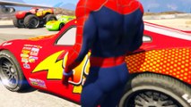 Spiderman Lightning McQueen Cars Fly Airplane Transportation Nursery Rhymes Songs for Kids