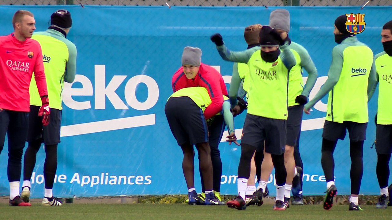 FC Barcelona training session: Last training session before the trip to Eibar
