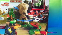 Disney Planes Fire and Rescue Wildfire Rescue Playset Dusty Crophopper Airplane toys for boys d