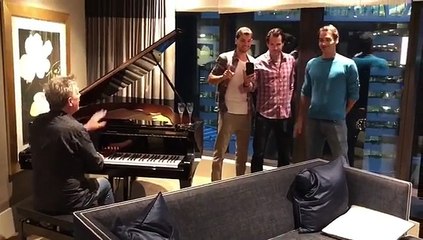 Roger Federer - We're starting a boy band  Grigor Dimitrov Tommy Haas