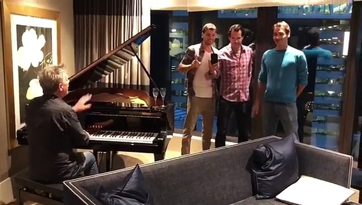 Roger Federer - We're starting a boy band  Grigor Dimitrov Tommy Haas