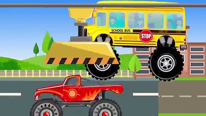 Monster Truck vs School Bus and Lightning McQueen vs Batman - Funny Race Cars