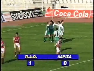 29η  Παναθηναϊκός-ΑΕΛ  5-0 1993-94 Mega (Λεπτό προς λεπτό)