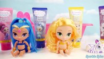 Shimmer and Shine Peppa Pig Bath Tub Time Finger Paint Soap & Learn Colors, Orbeez, Toy Surprises