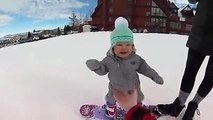 At just 14 months old, this might just be the youngest person we've seen riding a snowboard...