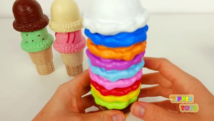 Download Video: Ice Cream Playset for Kids | Learn Colors | Ice Cream Cones and Scoops