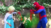 Frozen Elsa & Spiderman Stinky Feet! w/ Pink Spidergirl, Maleficent, Joker, Catwoman