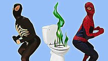 SuperHero TOILET Prank !!! Black Spiderman vs Ultimate Spiderman in REAL LIFE | Funny POOP scene !!