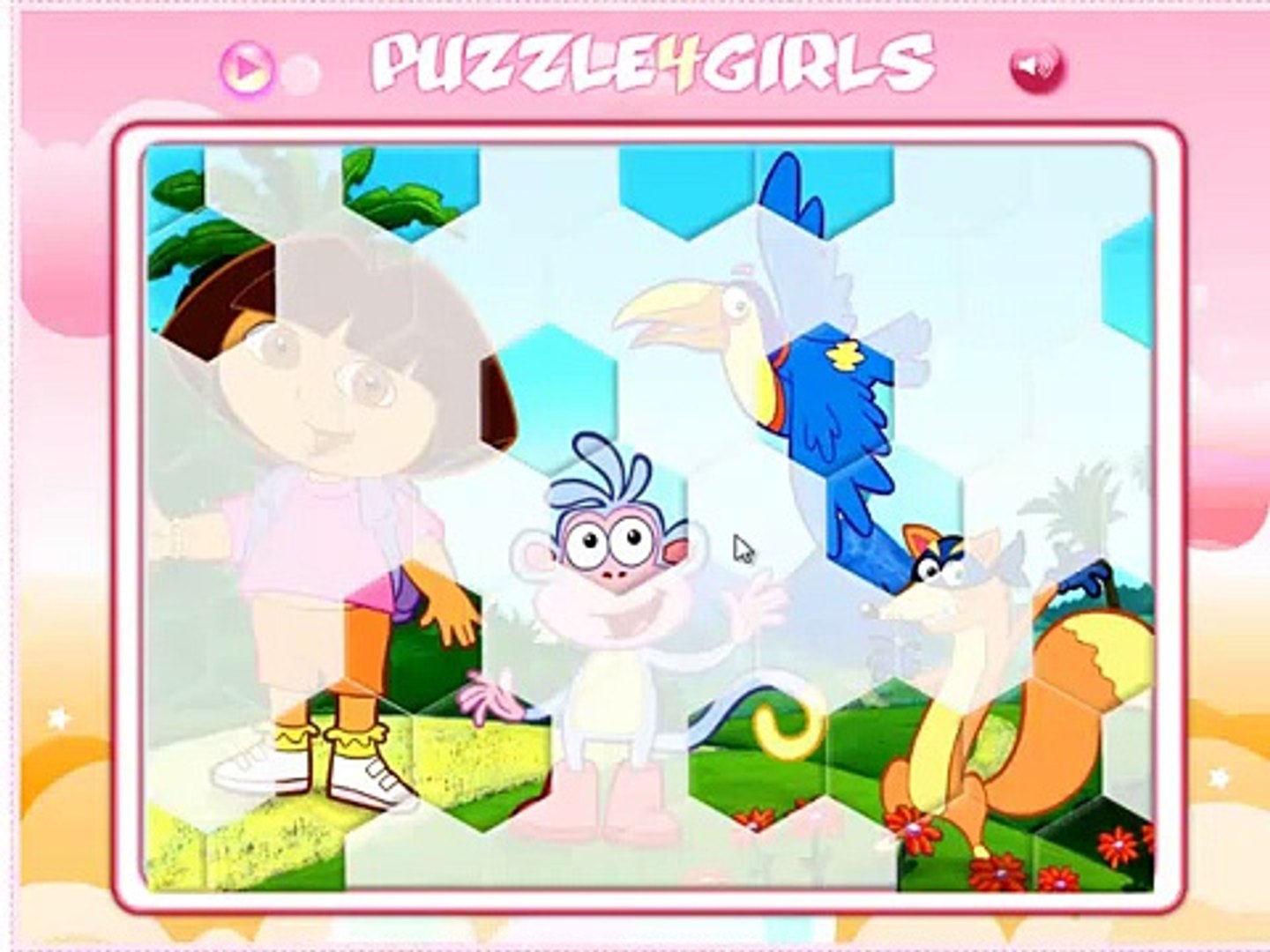 dora puzzle game , best game for childrens , super game for child , fun game for kids , nice game