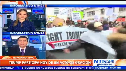 Participantes de la gran marcha de las mujeres comienzan a concentrarse en calles de EE. UU.