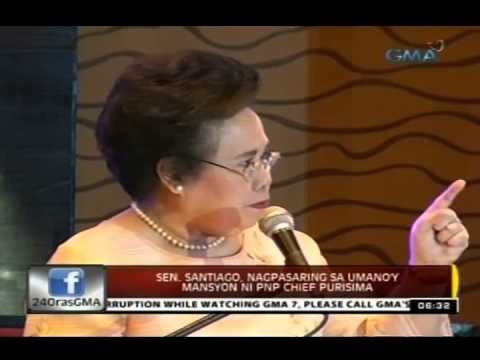 24Oras: Sen. Santiago, nagpasaring sa umano'y mansyon ni PNP Chief Purisima