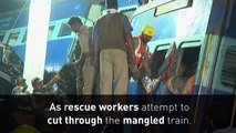 Train derails in India killing at least 36 people