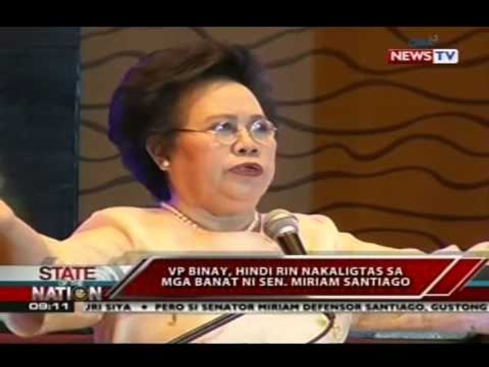 SONA: VP Binay, hindi rin nakaligtas sa mga banat ni Sen. Miriam Santiago
