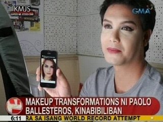 UB: Makeup transformation ni Paolo Ballesteros, kinabibiliban