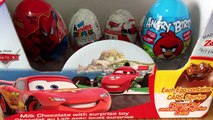 Easter Surprise Eggs Unboxing Kinder egg, Disney Pixar Cars 2 Angry Birds,Spiderman