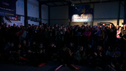 Mondial de hand: la fan zone d'Albertville en furie après chaque but des Bleus