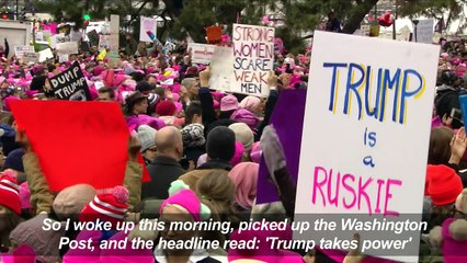 Michael Moore, Ashley Judd address Women's March in Washington