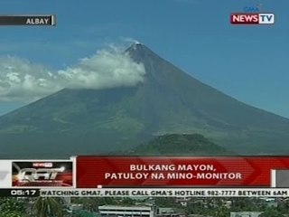 QRT: Bulkang Mayon, patuloy na mino-monitor