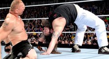 WWE BROCK Lesnar vs Bray WYATT & LUKE Harper LATEST HD Match   OMG Killing Full Match