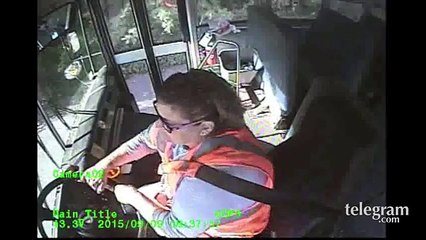Worcester school bus driver falls off seat and crashes