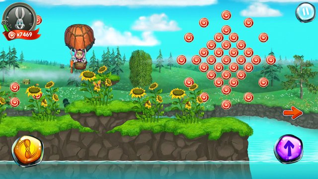 мультик ИГРА Маша и медведь на воздушном шаре - спасатели. уровень 23